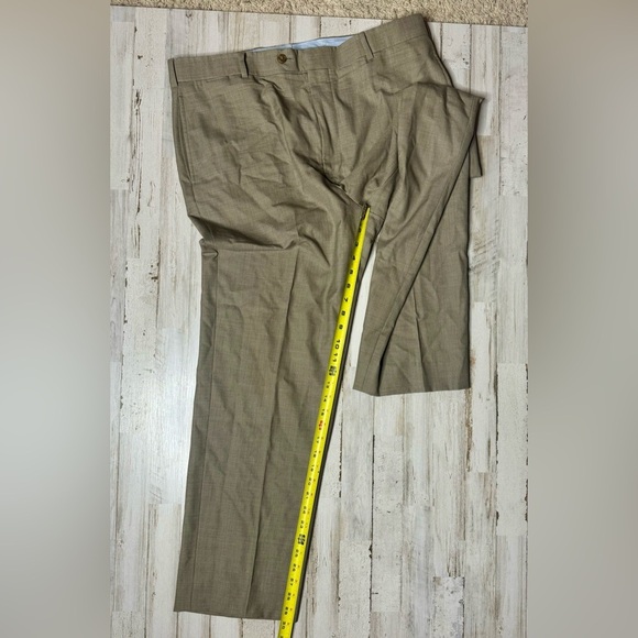 Brooks Brothers Country Club Saxxon Wool Brown  Dress Pants Pleated W39 - Picture 6 of 10